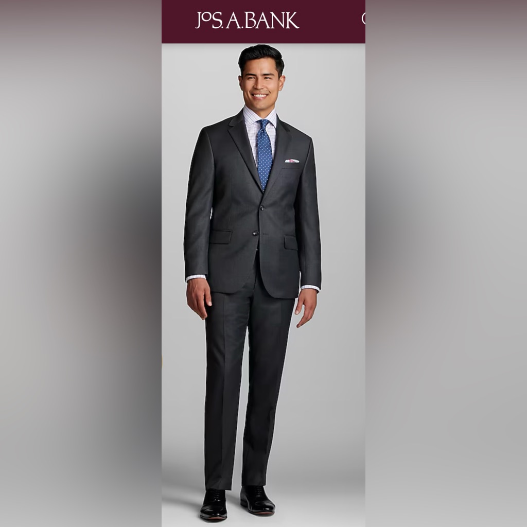 Jos. A. Bank Charcoal Gray Men's Suit Separate Jacket, 44 Long, Slim Fit, Nwt